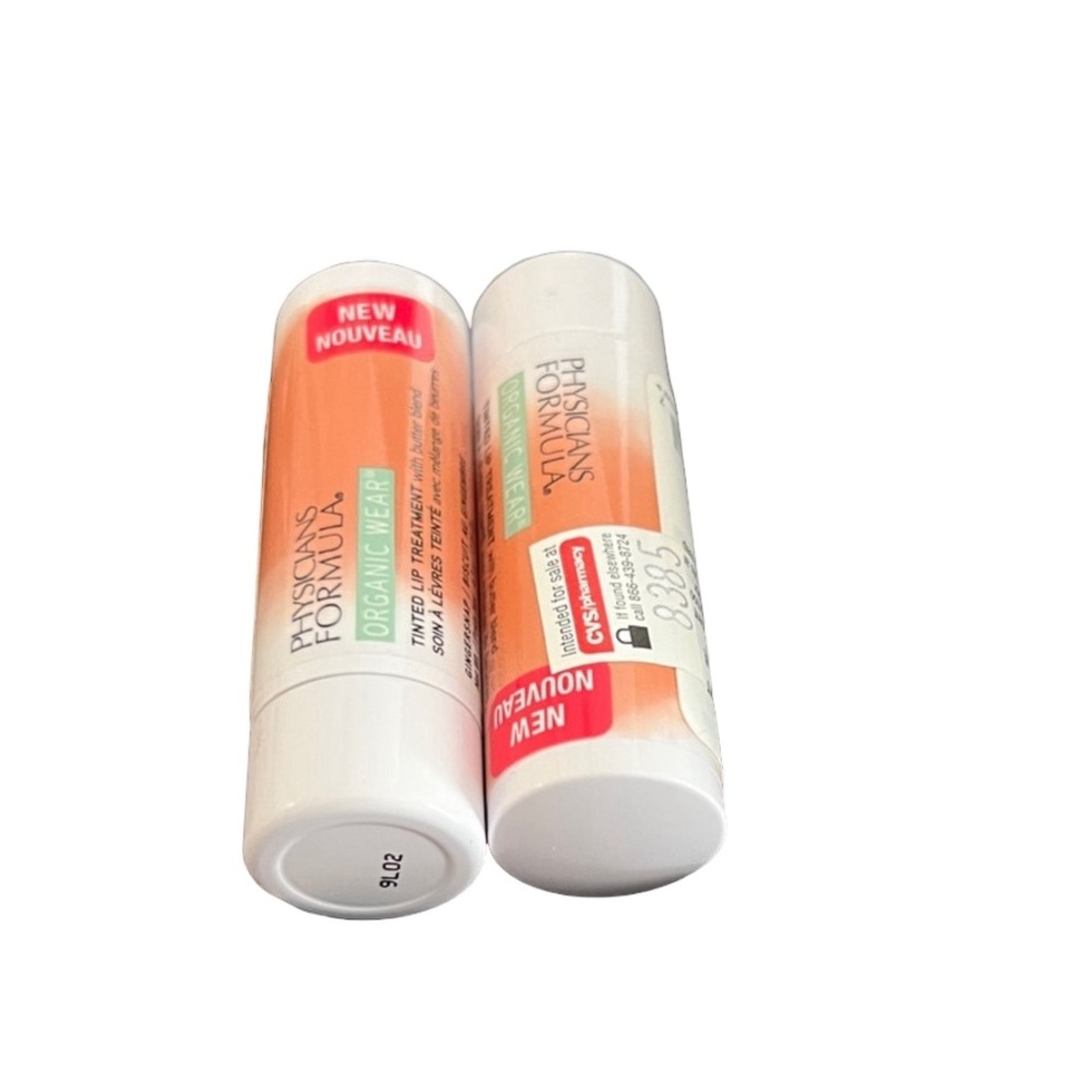 Physicians Formula Organic Wear Lip Treatment - Gingersnap Biscuit 2 pack